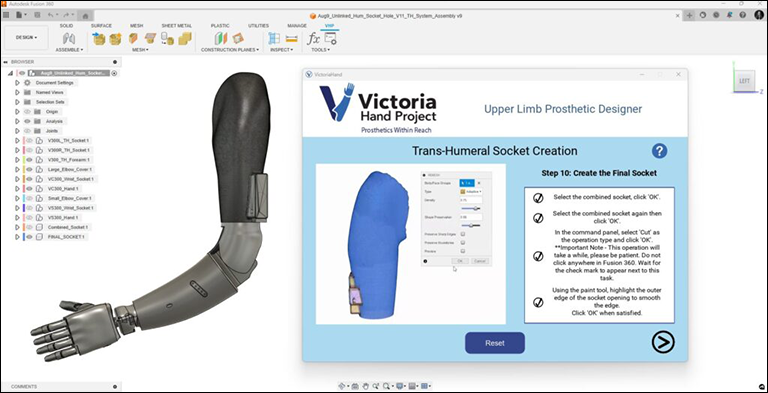 Victoria Hand Project expanded its efforts in Ukraine with Autodesk Fusion. Photo credit: Autodesk.